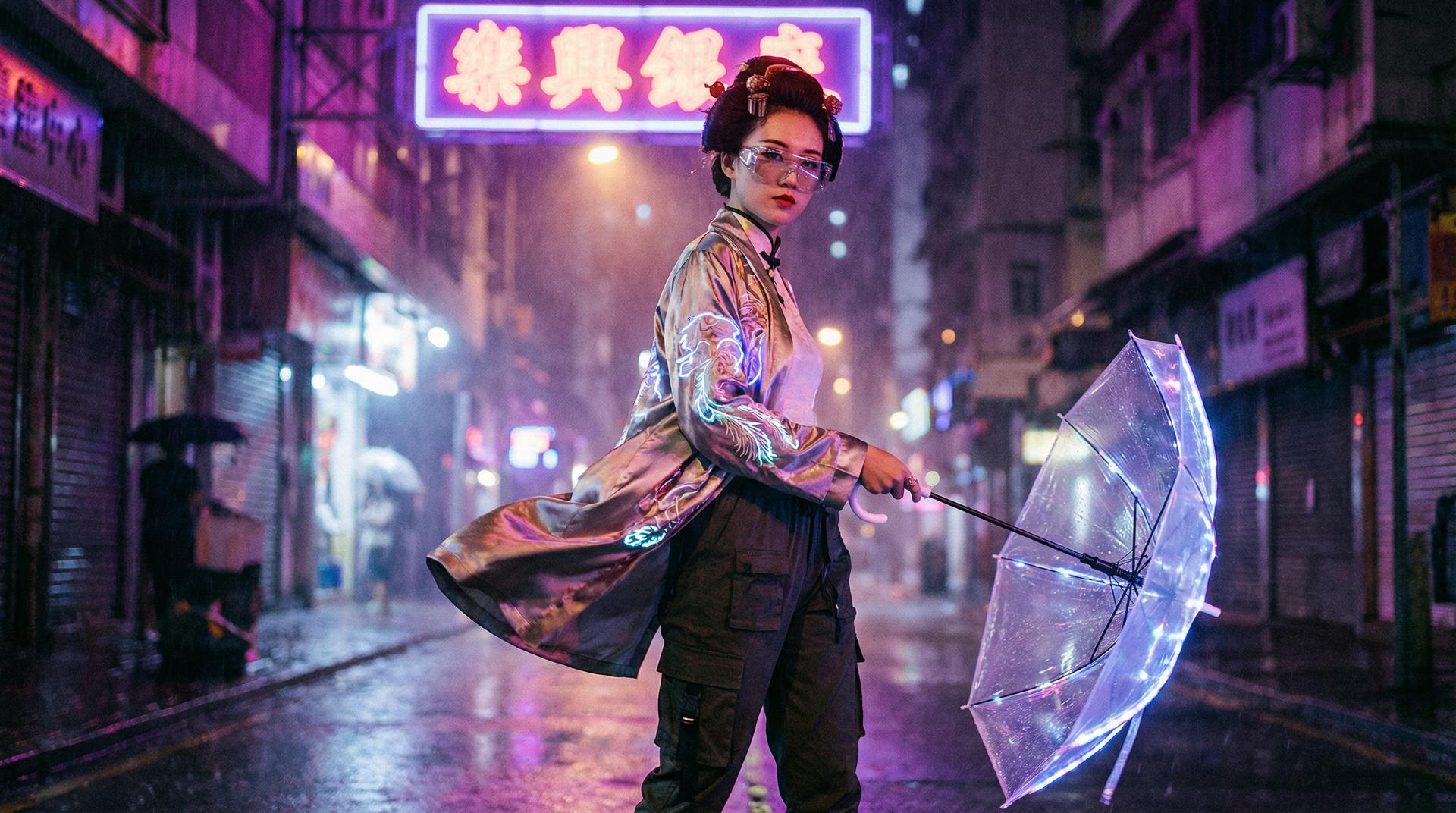 蜜桃传媒赛博朋克都市夜景短传媒制作